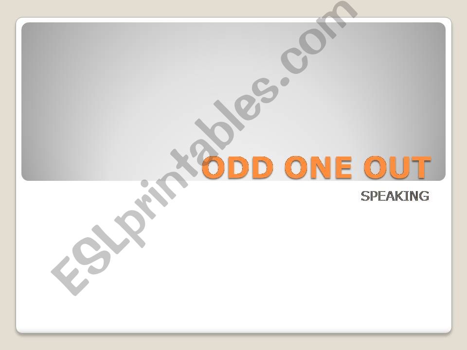 odd one out powerpoint