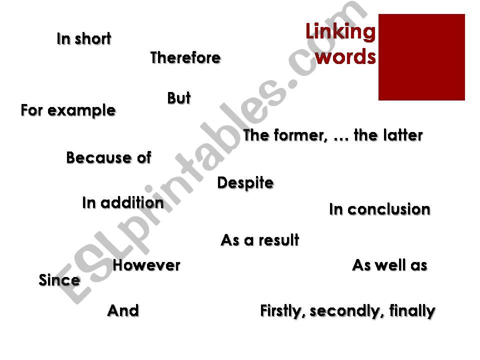 Linking Words Challenge (SET 1of2)