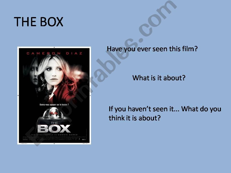 The box - Conditional sentences