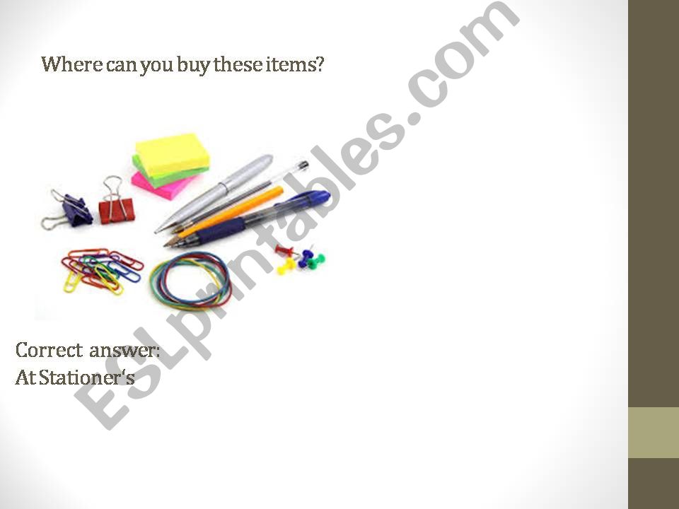 Types of shops powerpoint