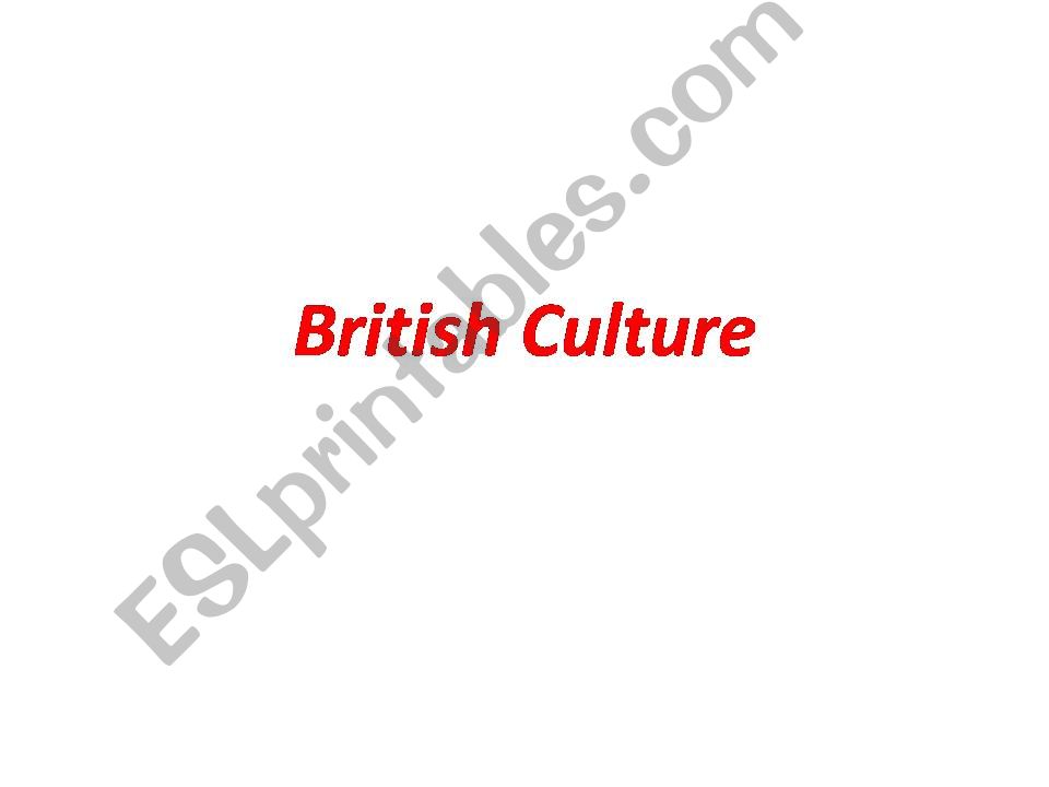 British culture powerpoint