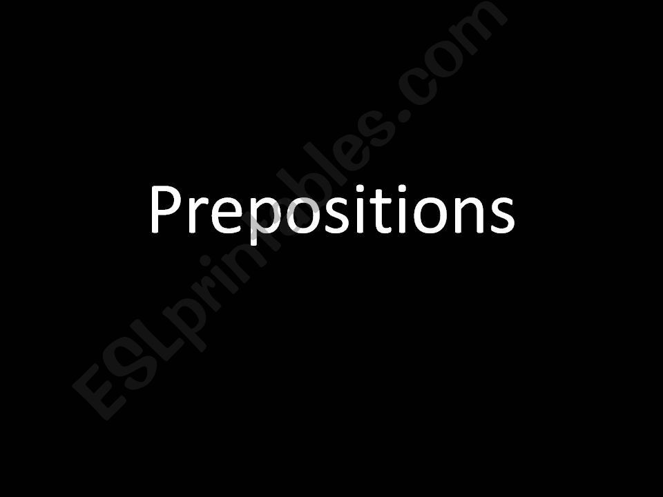 Prepositon guessing game powerpoint