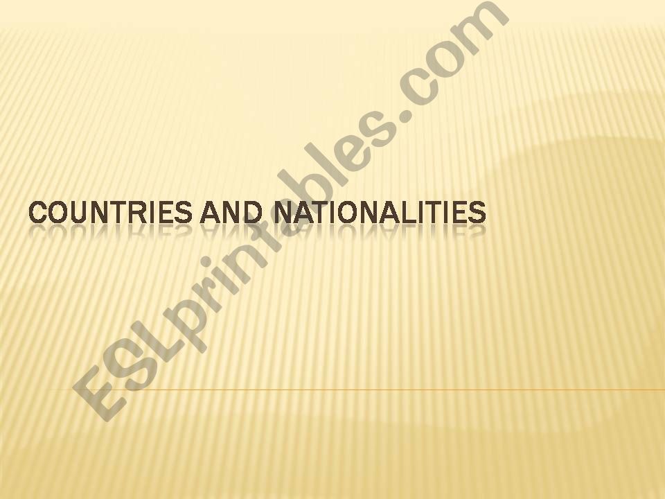 countries and nationalities powerpoint