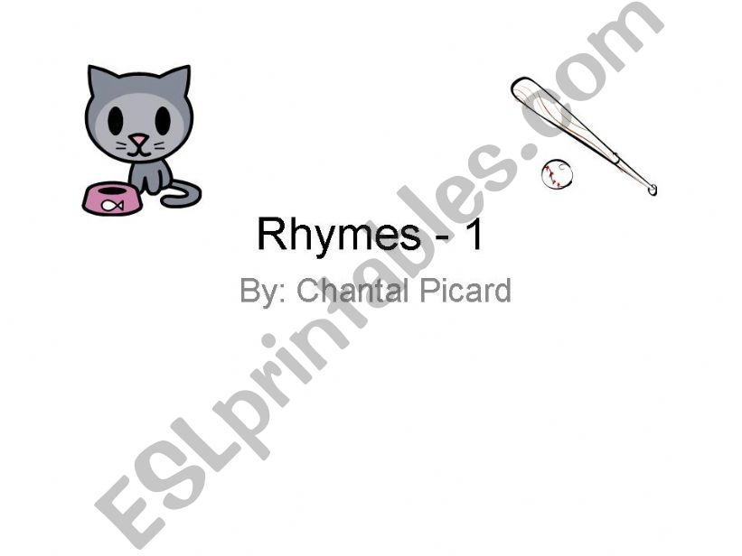 Rhymes - 1 powerpoint