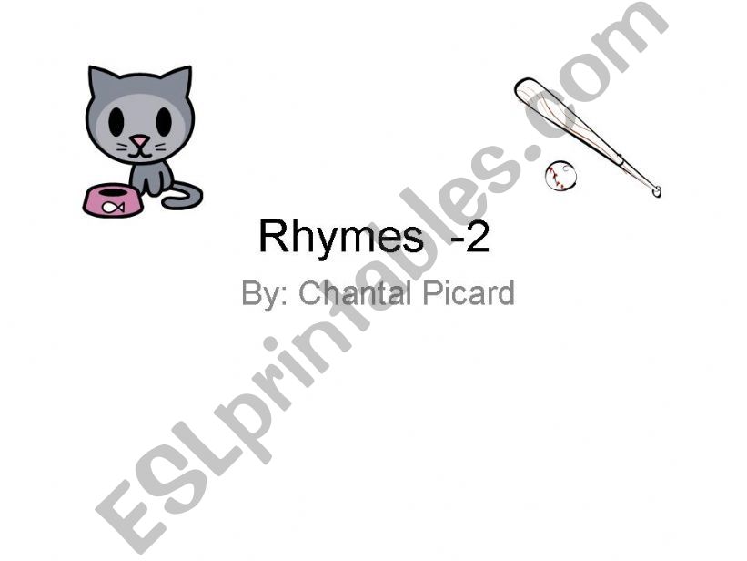 Rhymes - 2 powerpoint