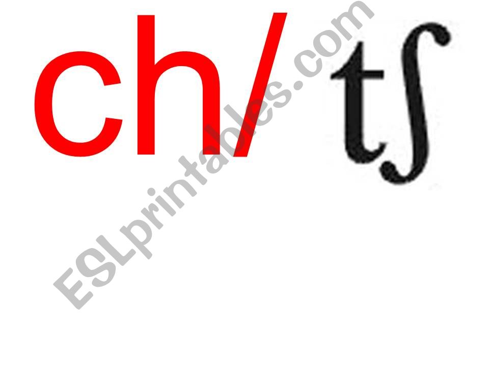 ESL English PowerPoints ch phonics