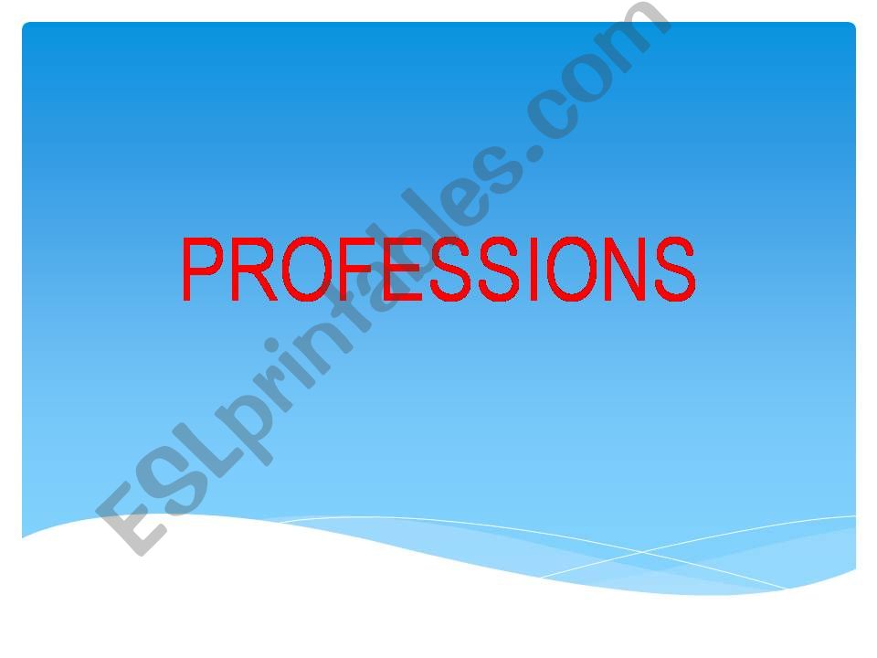 professions powerpoint