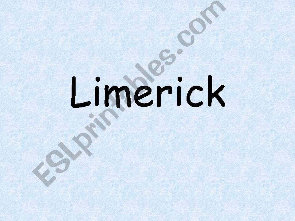 Limerick structure and examples