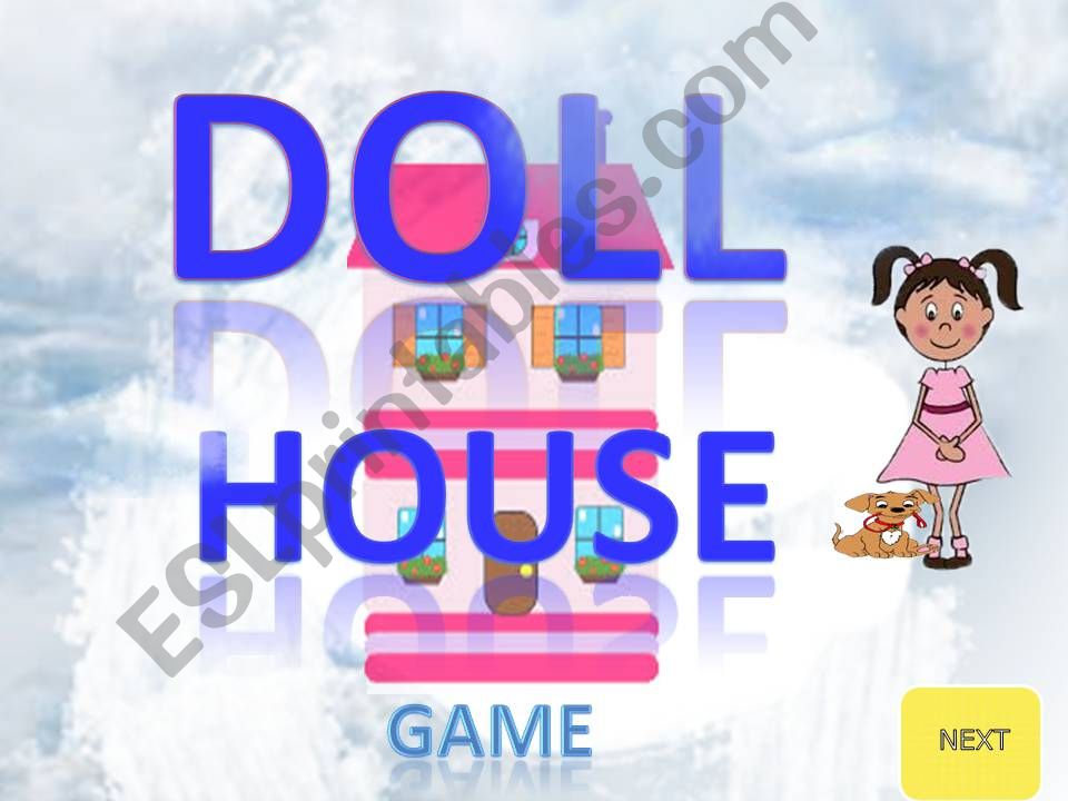 Doll house game (rooms -listening) spin wheel.
