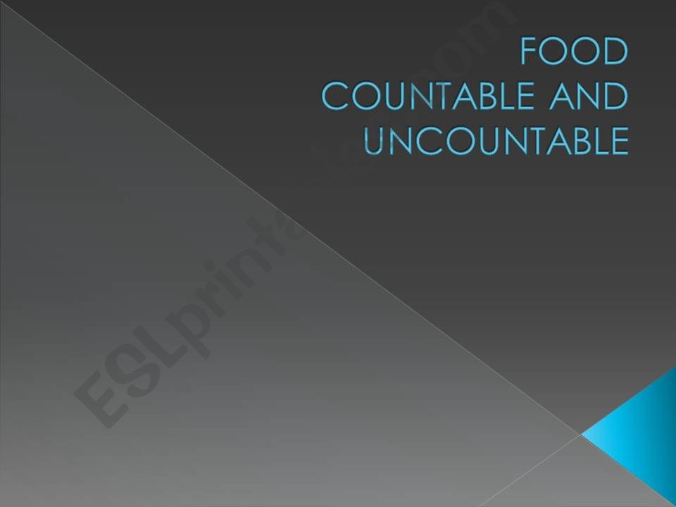 Food-Count-noncount powerpoint