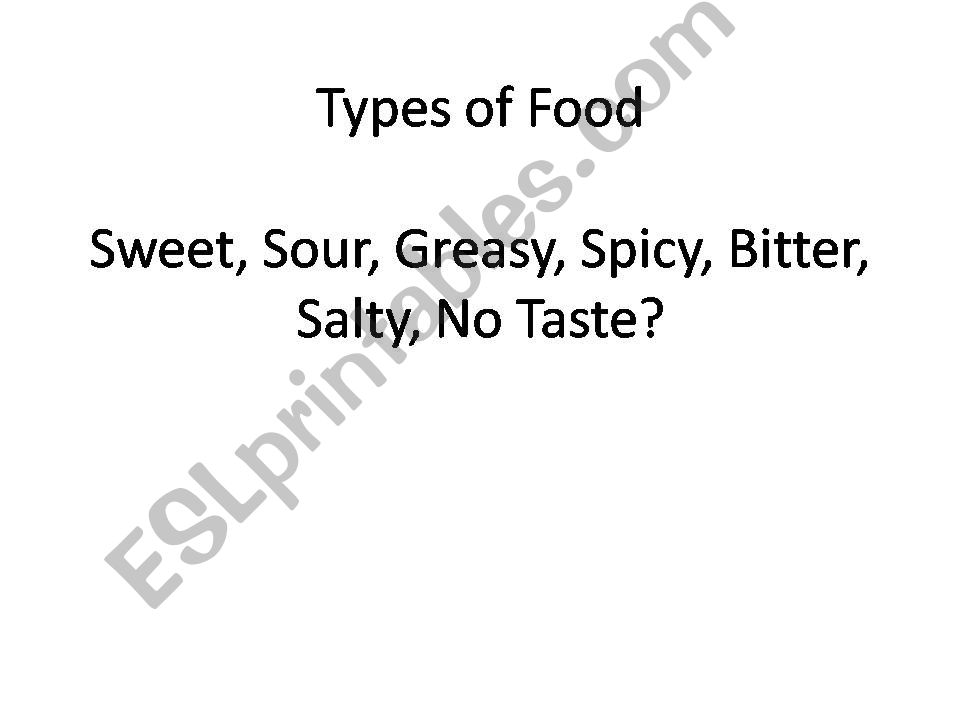 Food Tastes powerpoint