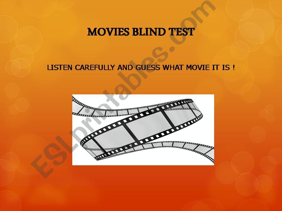 Movies blind test powerpoint