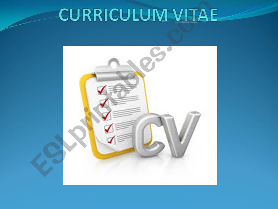 CURRICULUM VITAE powerpoint