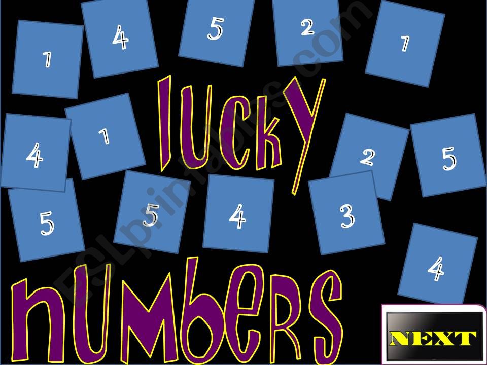 Lucky numbers. powerpoint