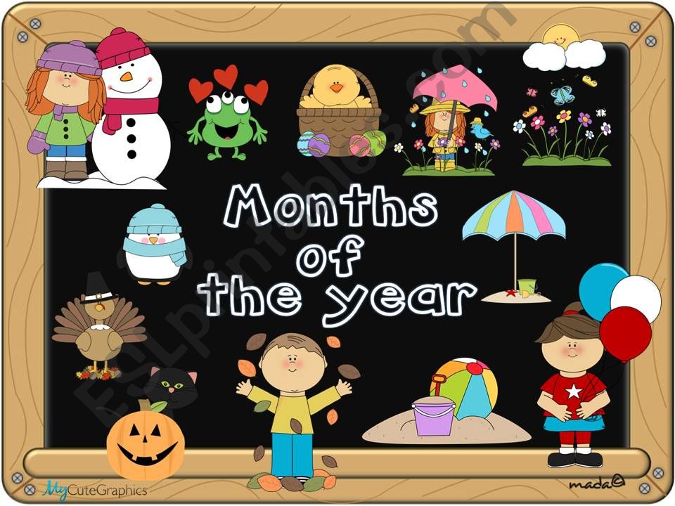 Months of the year - vocabulary with sound