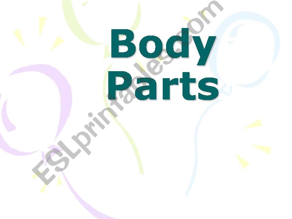 THE PARTS OF THE BODY powerpoint