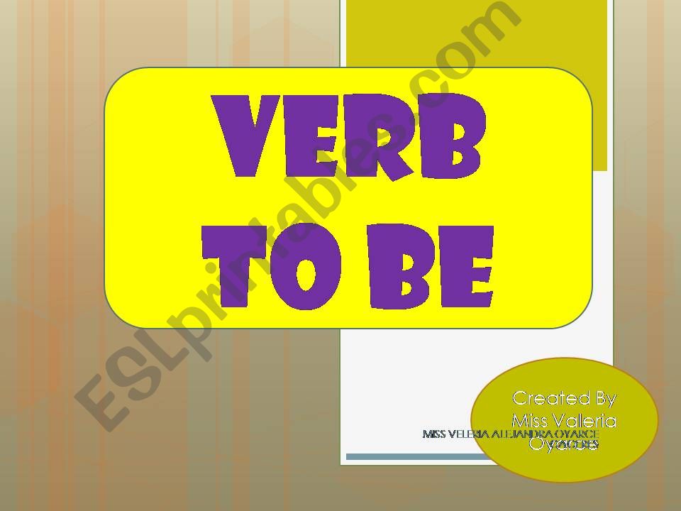 verb to be  powerpoint