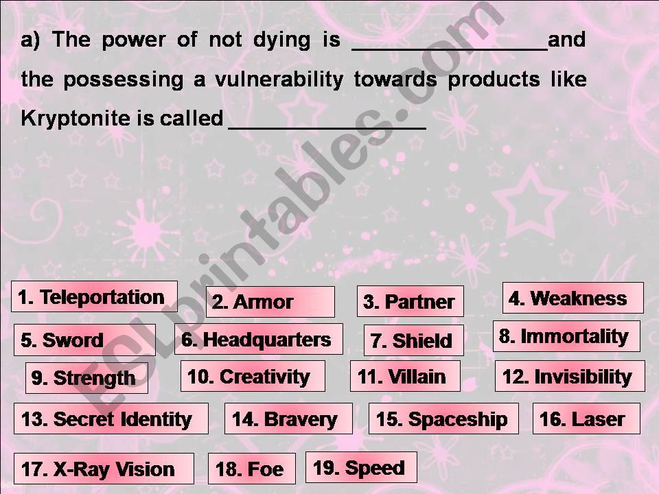 Super Heroes Part 2 powerpoint
