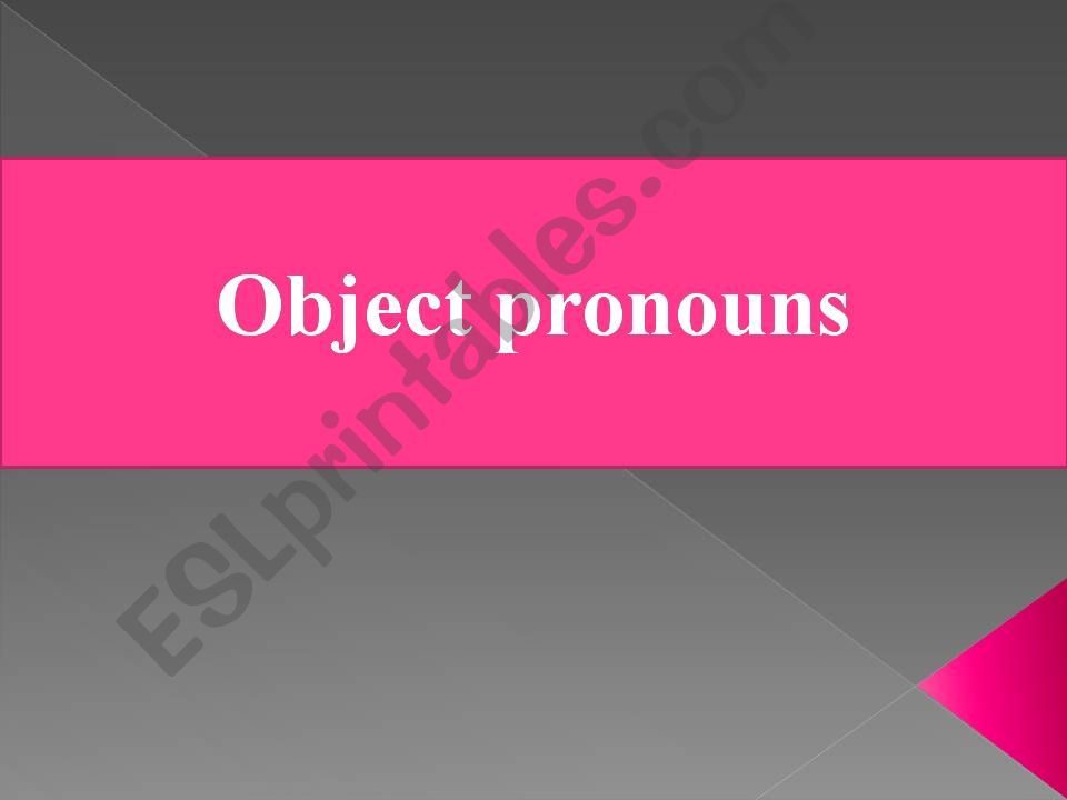 Object pronoun powerpoint