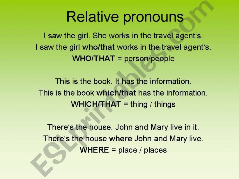 relative pronouns powerpoint