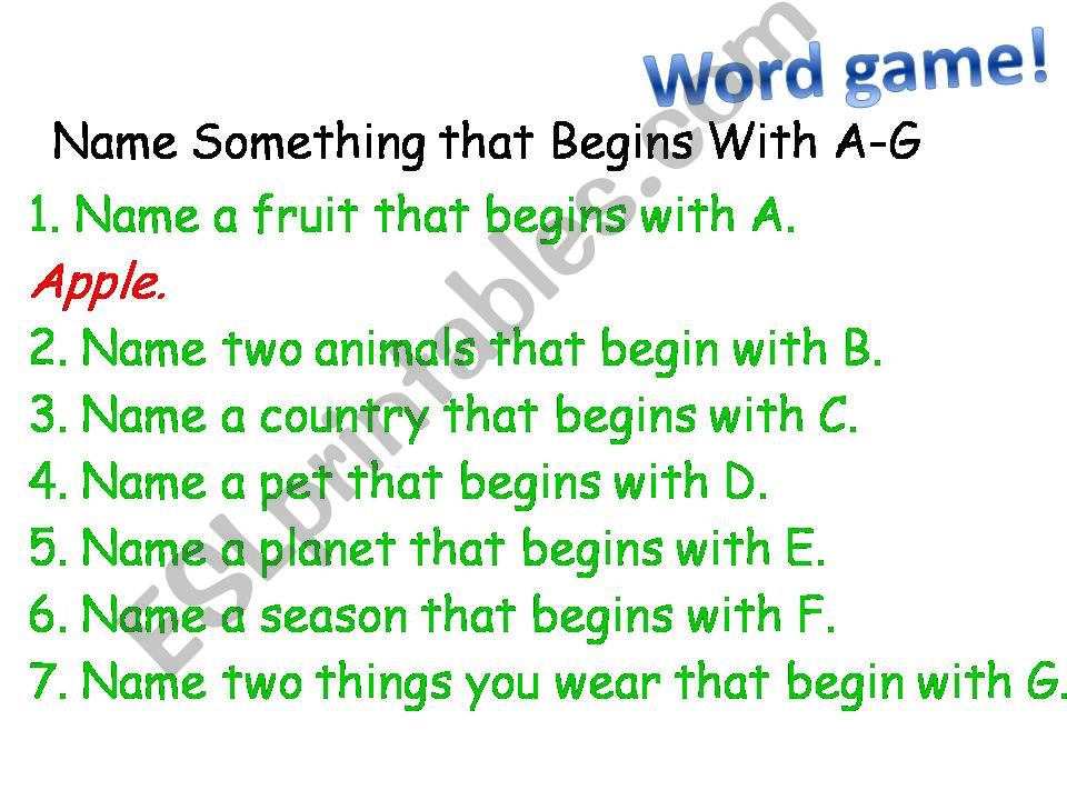 alphabet game powerpoint