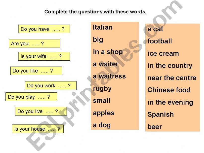 Making questions. powerpoint