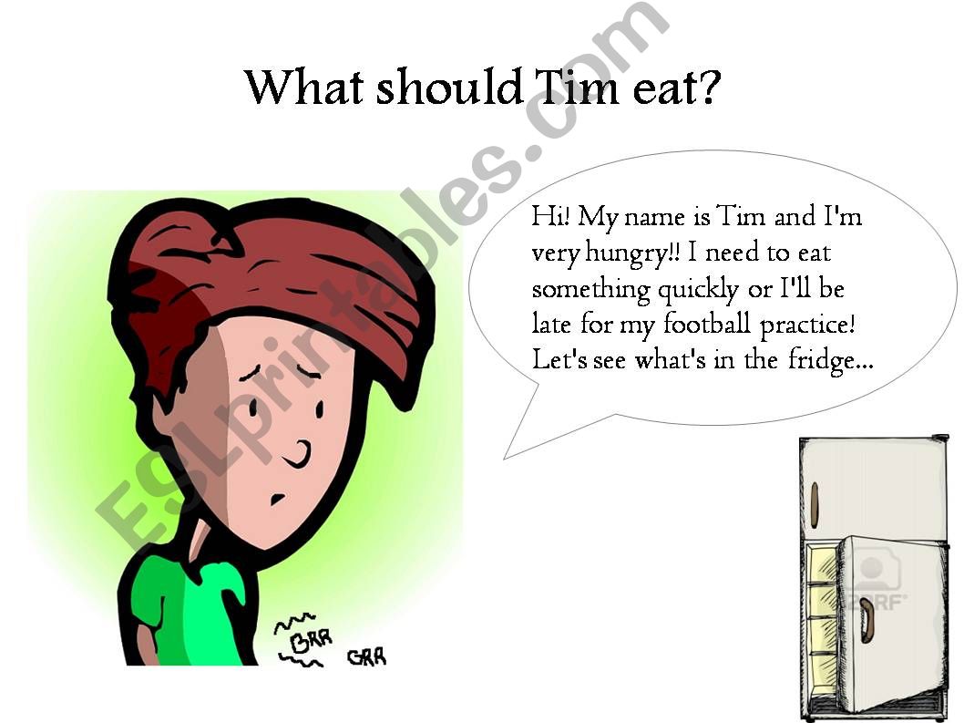 What should Tim eat? powerpoint