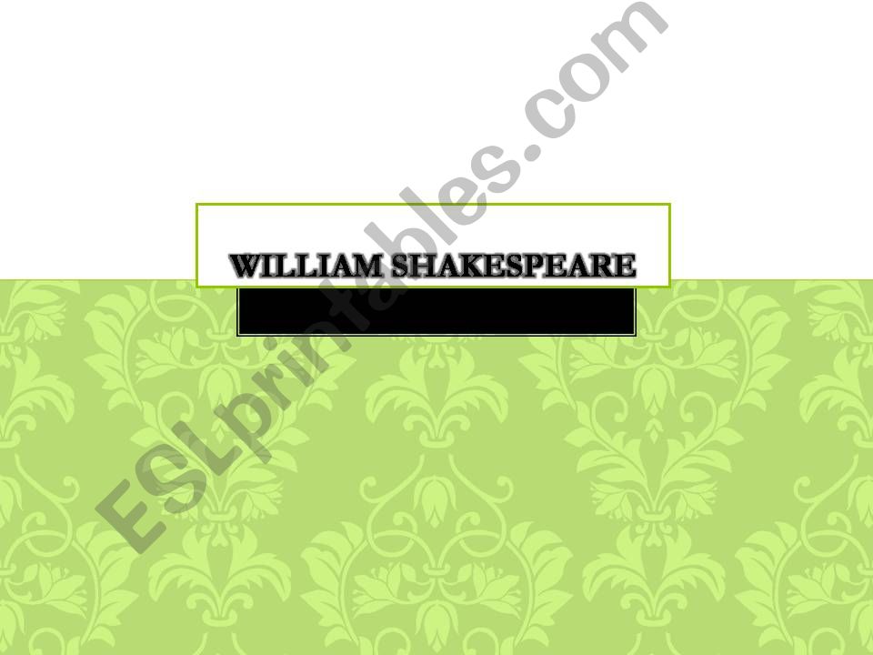 William Shakespeare powerpoint