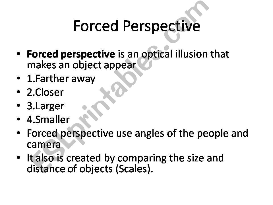 Forced Perspective (Optical Illusion)