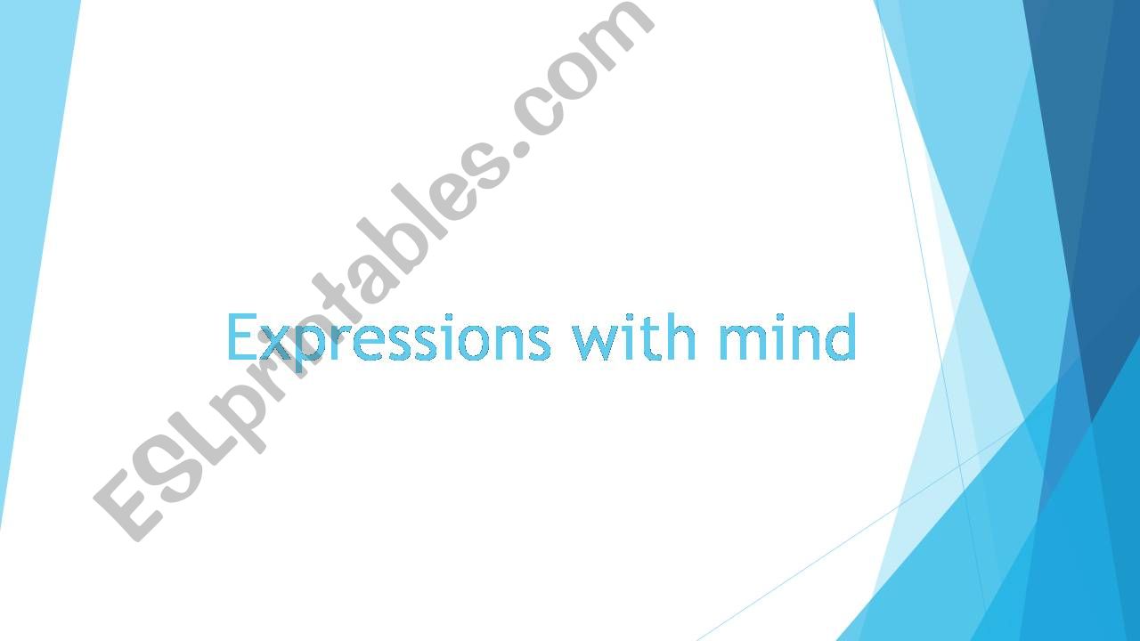 Expressions with mind powerpoint