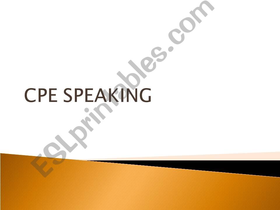 CPE speaking powerpoint