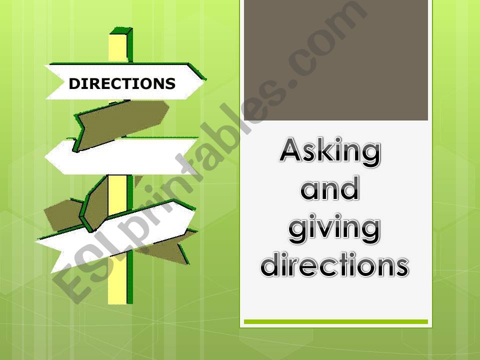 Asking and giving directions powerpoint