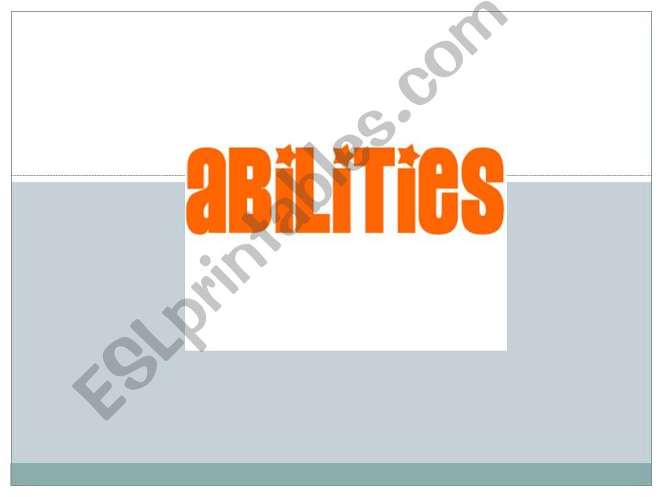 ABILITIES powerpoint