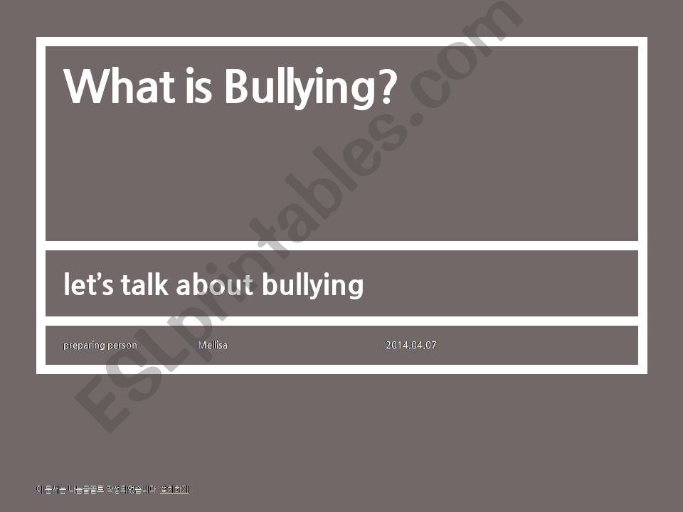 it is about bully powerpoint