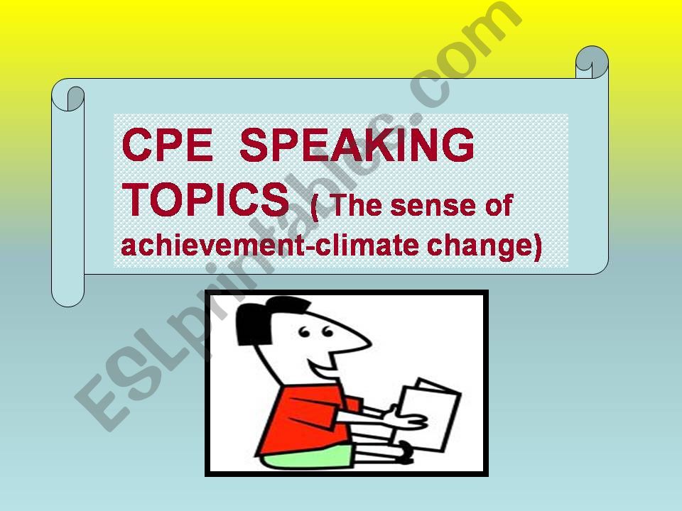 CPE speaking topics part 2 powerpoint