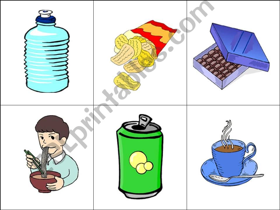 food and quantifiers mini flashcards