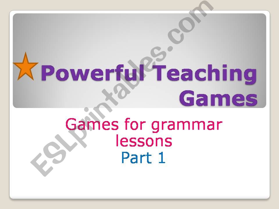 activities and games powerpoint