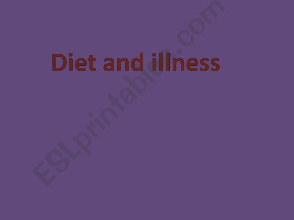 diet and ilness powerpoint