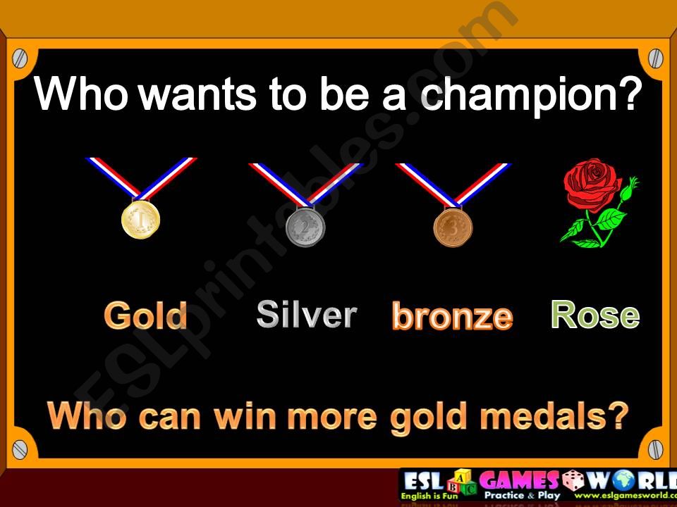 Game Medal with Many Topics powerpoint