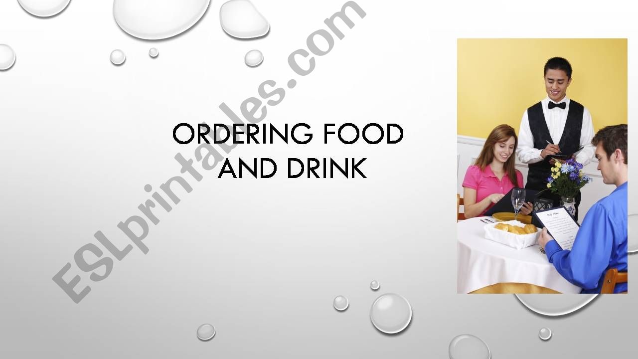 OREDERING FOOD AND DRINK powerpoint