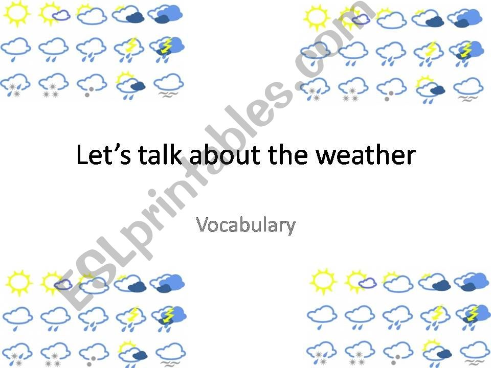 Weather Vocabulary powerpoint