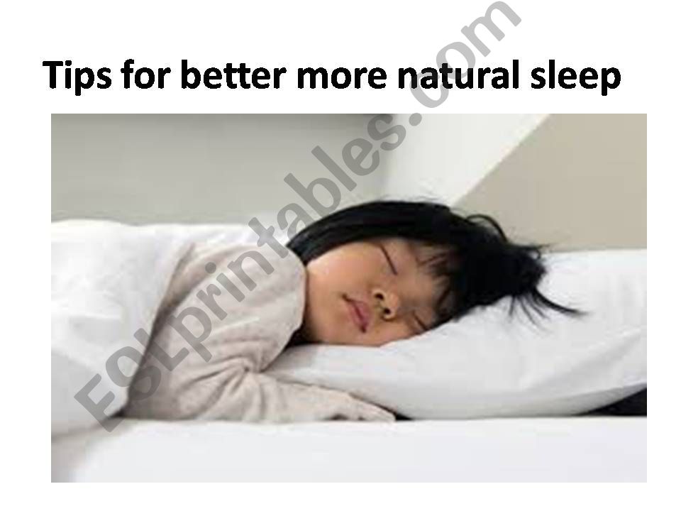 Tips for better more natural sleep