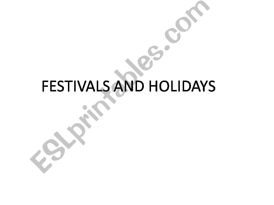 festivals powerpoint