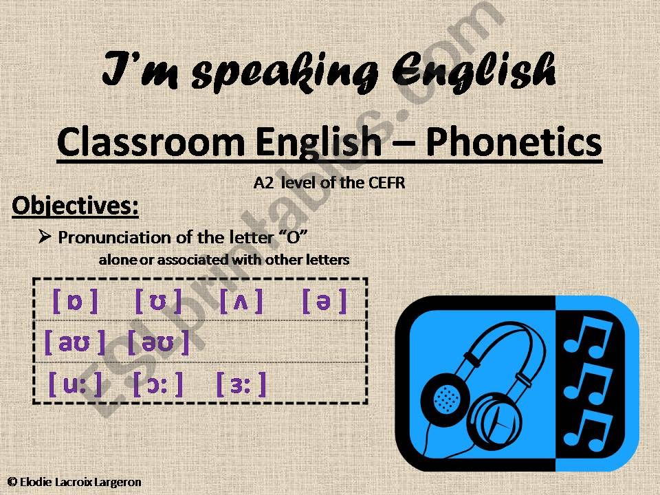 classroom english - phonetics powerpoint