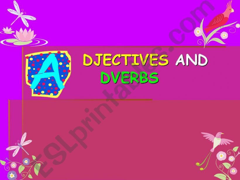 adjectives vs adverbs powerpoint