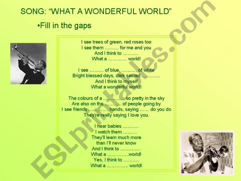 what a wonderful world powerpoint