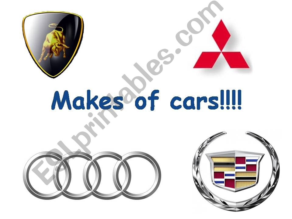 Makes of Cars (logos) powerpoint