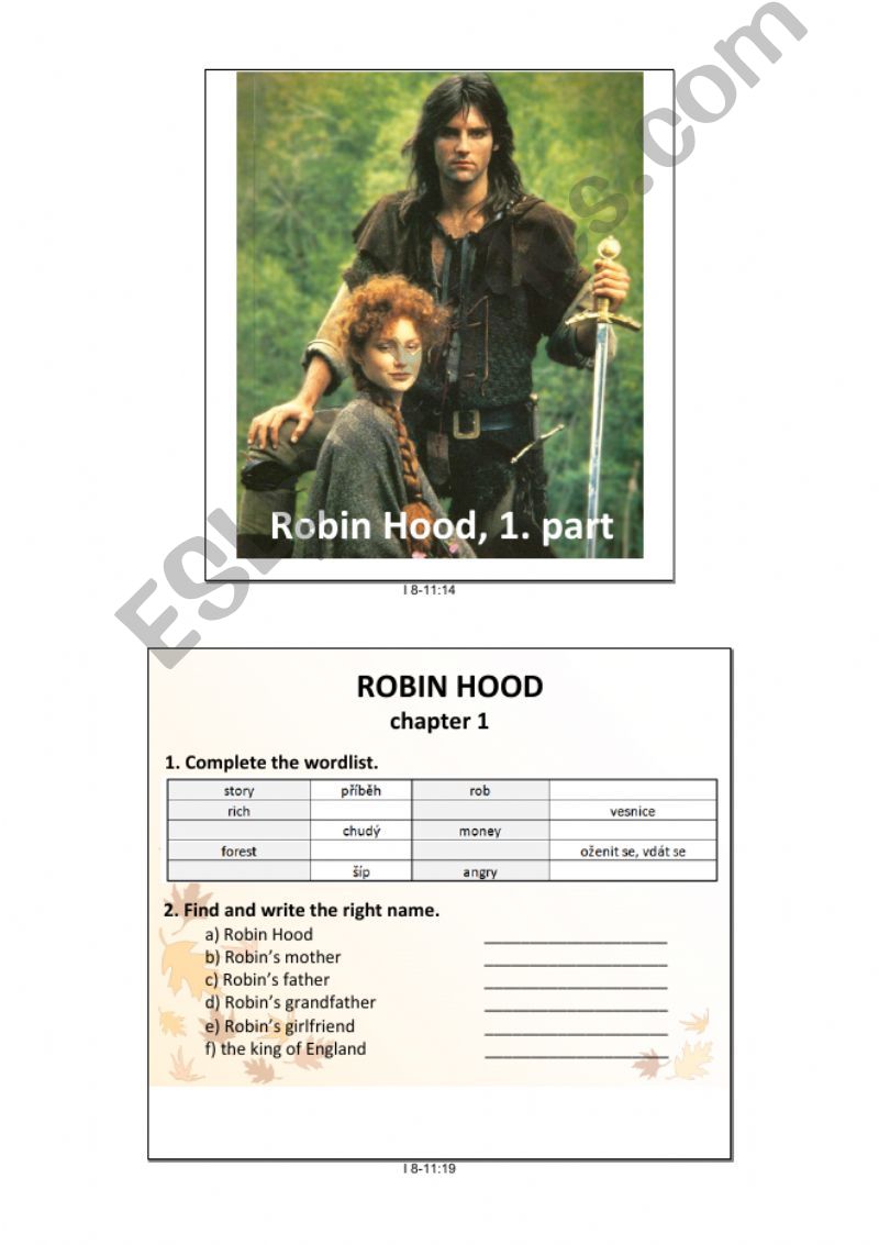 Robin Hood, 1. part powerpoint