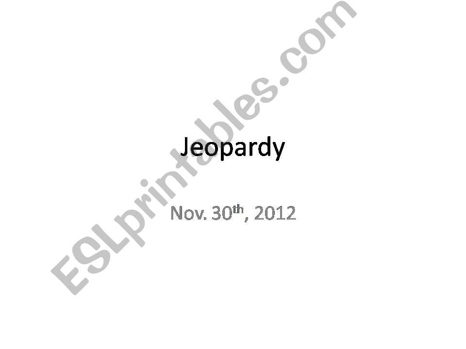 Business Jeopardy powerpoint