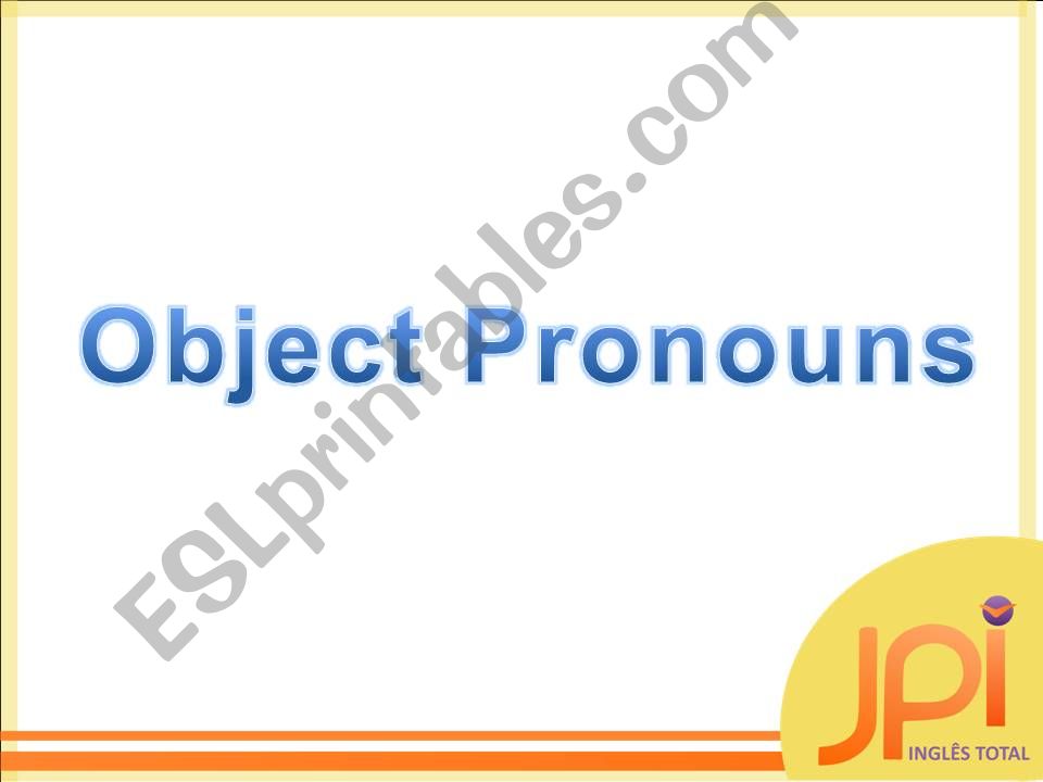 slide about object prounouns  powerpoint